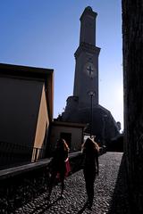 Controluce view of Lanterna di Genova lighthouse