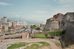 The town, harbour, and fortress of Savona, Italy