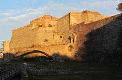 Priamar Fortress at sunset in Italy