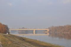 Megyeri Bridge over Danube River in Budapest