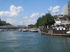 Bastille Monument overlooking Canal Saint-Martin in Paris