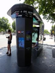 bus stop at Place de la Bastille in Paris