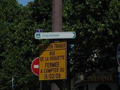 Signpost at Place de la Bastille in Paris