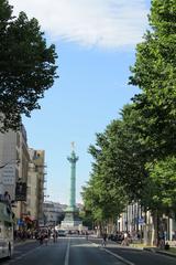 Rue de Lyon in Paris towards Colonne de Juillet