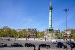 Place de la Bastille from the Opera in April 2021