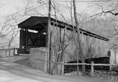 Thomas Mill Road Covered Bridge over Wissahickon Creek in Philadelphia