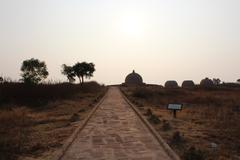 Mahastupa from entrance to Thotlakonda Buddhist Complex