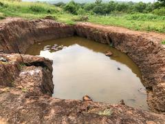 Rock cut cisterns in Thotlakonda, Visakhapatnam