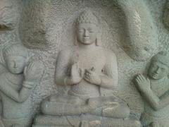 Sculpted relief of Buddha at Thotlakonda