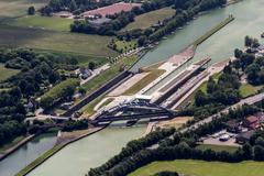 Dortmund–Ems Canal in Münster, North Rhine-Westphalia, Germany