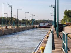 Lock of the Dortmund-Ems Canal in Mauritz, Münster, Germany