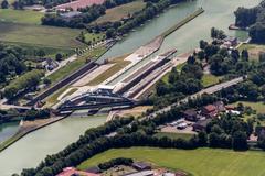 Dortmund-Ems Canal in Münster, North Rhine-Westphalia, Germany