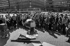 Street performance event at Kolmen sepän aukio organized by Elävän musiikin yhdistys Elmu ry