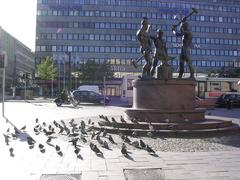 The Three Smiths Statue in Helsinki