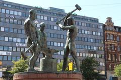 Three Smiths statue in Helsinki