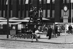 Kolmensepänaukio with flower kiosk and experimental pedestrian street structures