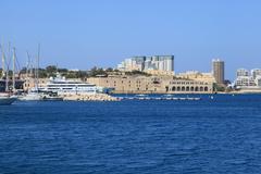 View of Msida Marina, Manoel Island, and Tigné Point from Floriana, Malta