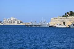 View from Xatt it-Tiben in Floriana to the Tigné Point in Sliema, Malta