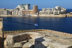 view from St. Andrew's Bastion to Tigné Point in Sliema