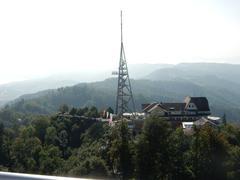 Sendestation Uetliberg with view of observation tower and Uto Kulm