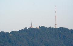 Uetliberg lookout and TV towers in Zurich, Switzerland