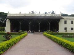 Main entrance view of Tipu Sultan Palace in Bangalore