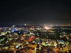 Night view of Trichy from Rockfort