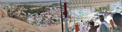 Panoramic view of River Cauvery and Trichy city from top of Rock Fort in Tiruchirappalli, India