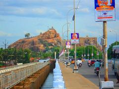 View of Rockfort Temple from Kaveri River Bridge