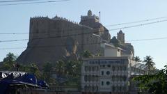 Rockfort Fort in Tiruchirapalli, side view