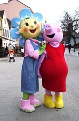 Fifi and Peppa Pig in Tkalčićeva street, Zagreb