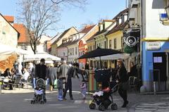 Ivan Tkalčić Street in Zagreb, Croatia