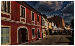 Zagreb city center with historic buildings and trees