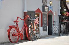 bicycles in front of a shop in Ivana Tkalčića street Zagreb