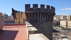 Castel Nuovo north west tower in Naples, Italy