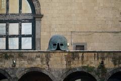 Mimmo Paladino sculpture in Castel Nuovo, Naples