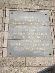 Memorial plaque for the reconstruction of Petőfi Bridge in Budapest