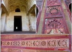 Intricate decorative engraving on the main complex of the Tomb