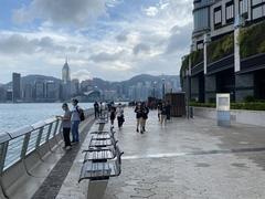 Avenue of Stars with city skyline in Tsim Sha Tsui