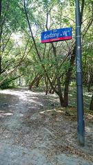 Aleja Godziny W street sign in Warsaw