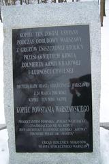 memorial plaque at the Warsaw Uprising Mound