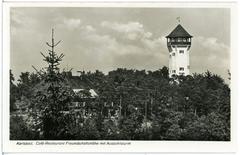 Karlsbad Cafe Restaurant Freunschafts-Höhe with observation tower 1930