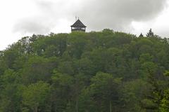 Diana Observation Tower on Friendship Hill in Karlovy Vary