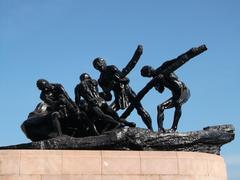 Triumph of Labour statue close-up in Chennai