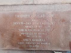 Triumph of Labour statue at Marina Beach in Chennai