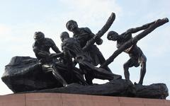 Promenade of Tamil heroes on Marina Beach in Chennai, Tamil Nadu