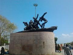 The Triumph of Labour statue at Marina Beach in Chennai