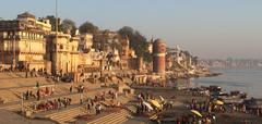 Morning in Varanasi seen from Assi Ghat