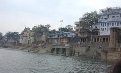 Panoramic view of Varanasi Ghats from the north