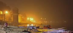 Ganga Ghat in Varanasi during evening from Assi Ghat